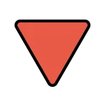 Red Triangle Pointed Down SVG Icon